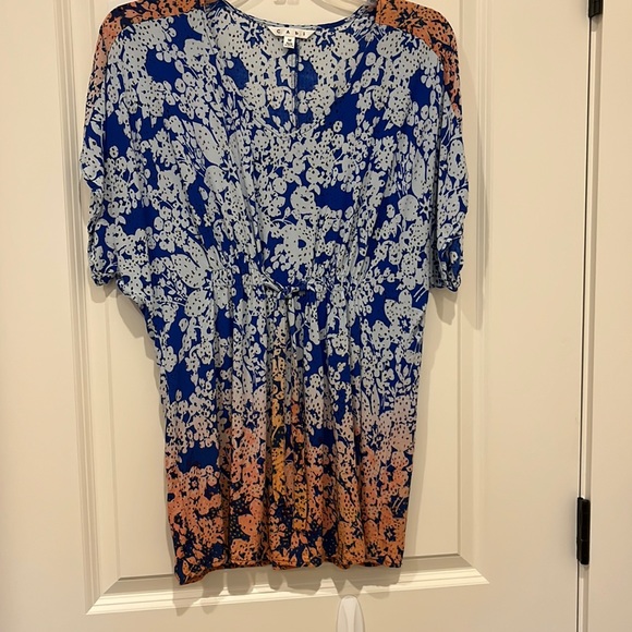 CAbi Ombré Boho hippie tunic Tie Waist Top | Medium - Picture 3 of 9